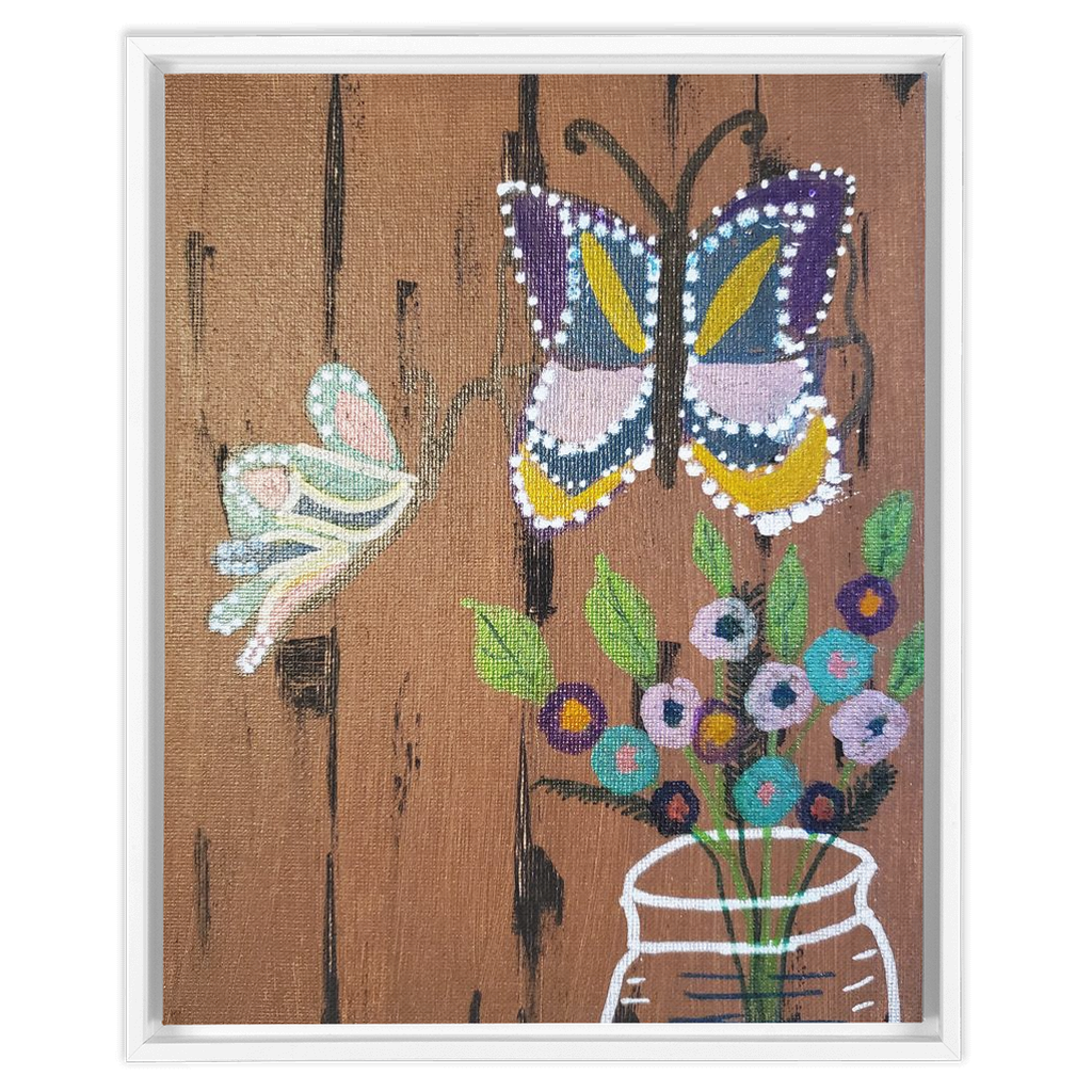 Butterflies Framed Canvas Wraps