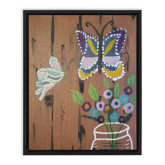 Butterflies Framed Canvas Wraps