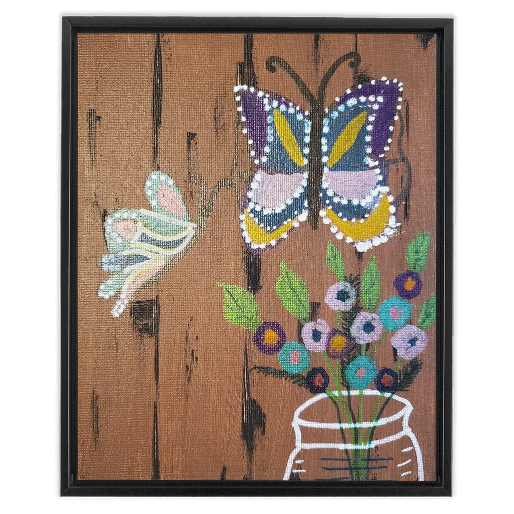 Butterflies Framed Canvas Wraps