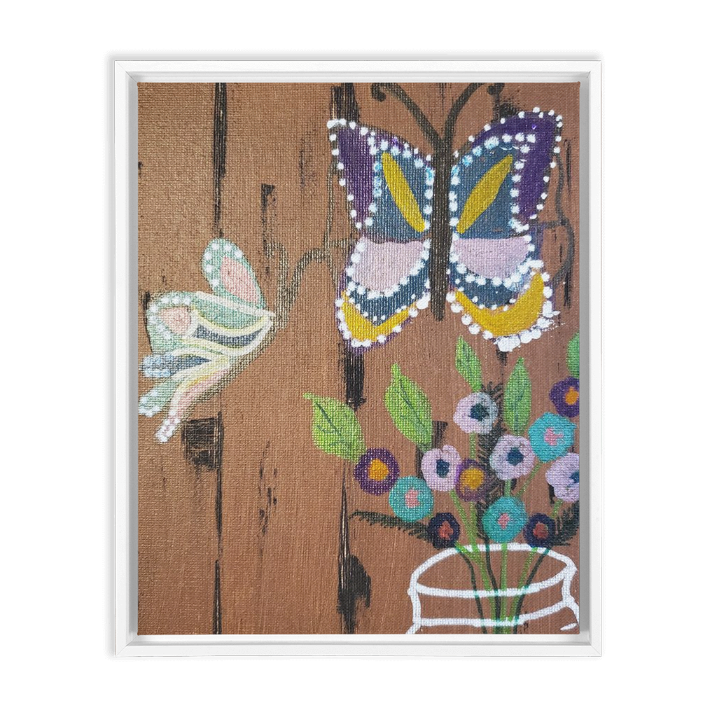 Butterflies Framed Canvas Wraps